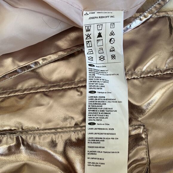 Joseph Ribkoff Foiled Gold Metallic Trench Coat - Picture 12 of 16